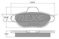 Tomex Brakes BremsbelÄGe Bremsbelagsatz Vorne Passend FüR Fiat Cinquecento