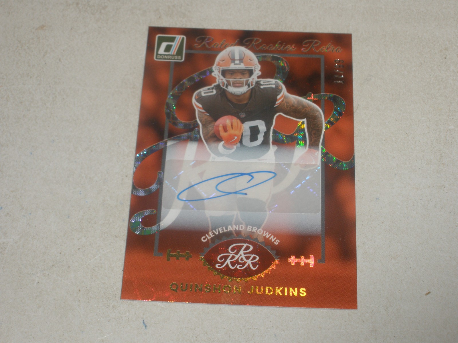 2025 Donruss Rated Rookie Retro Autograph Auto #5 Quinshon Judkins 17/99 RC