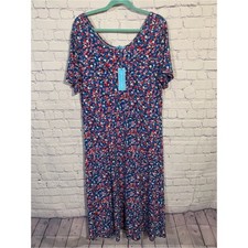 Draper James Womens Tammy T-Shirt Dress in Whispy Floral Size XL NWT Maxi Casual