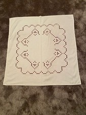 Tischdecke quadratisch weiß 82 x 82 cm, aus Omas Wäscheschrank*