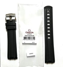Original Omega Seamaster 20mm Black Rubber Watch Band Strap with Buckle
