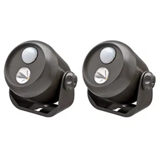 Mr. Beams MB312 Wireless LED Mini Spotlight with Motion Sensor Photocell 2 PACK-