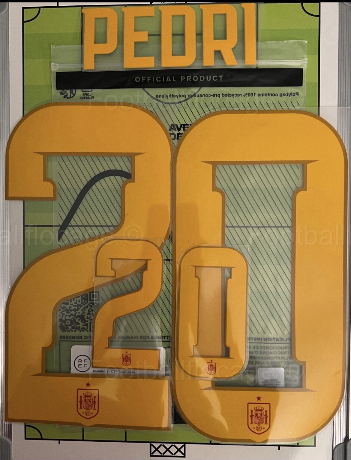 Flocage Pedri 20 Espagne Spain 2026 Home Domicile pour personnalisation maillot