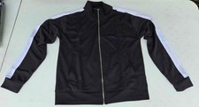 XV Black Track Suit Jacket With White Stripe Pockets and Zipper Closure New 2X