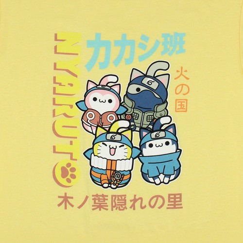 Nyanto x Naruto Nyruto Girls' Sasuke Kakashi Haruno Kids T-Shirt Tee (MD, 7/8) - Picture 2 of 3
