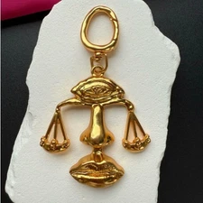 Schiaparelli 12 Constellation Libra Pendant Keychain Wallet Hanger Pendant