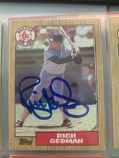 Rich Gedman autographed 1987 Topps baseball card #740