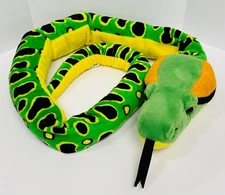 Wild Republic Green and Yellow Anaconda Snake 54" Stuffed Animal Plush 2015