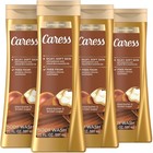 Caress Body Wash for Women, Shea Butter & Brown Sugar, Hydrating and Exfoliating
