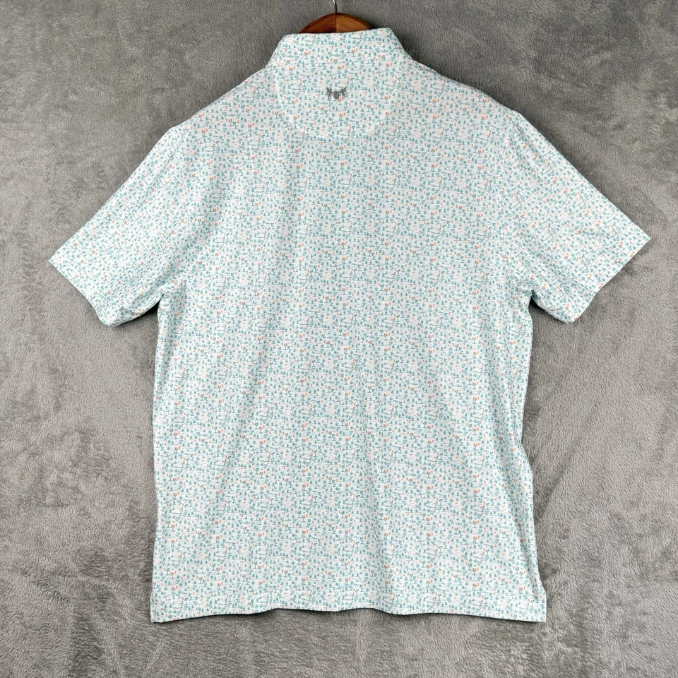 Hickey Freeman Golf Polo Shirt Mens L Performance S/S Stretch Logo Cactus NWT - Image 2 of 4