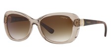 Vogue Woman Sunglasses VO2943SB 299013 55mm Transparent Brown - Brown Lens - NEW