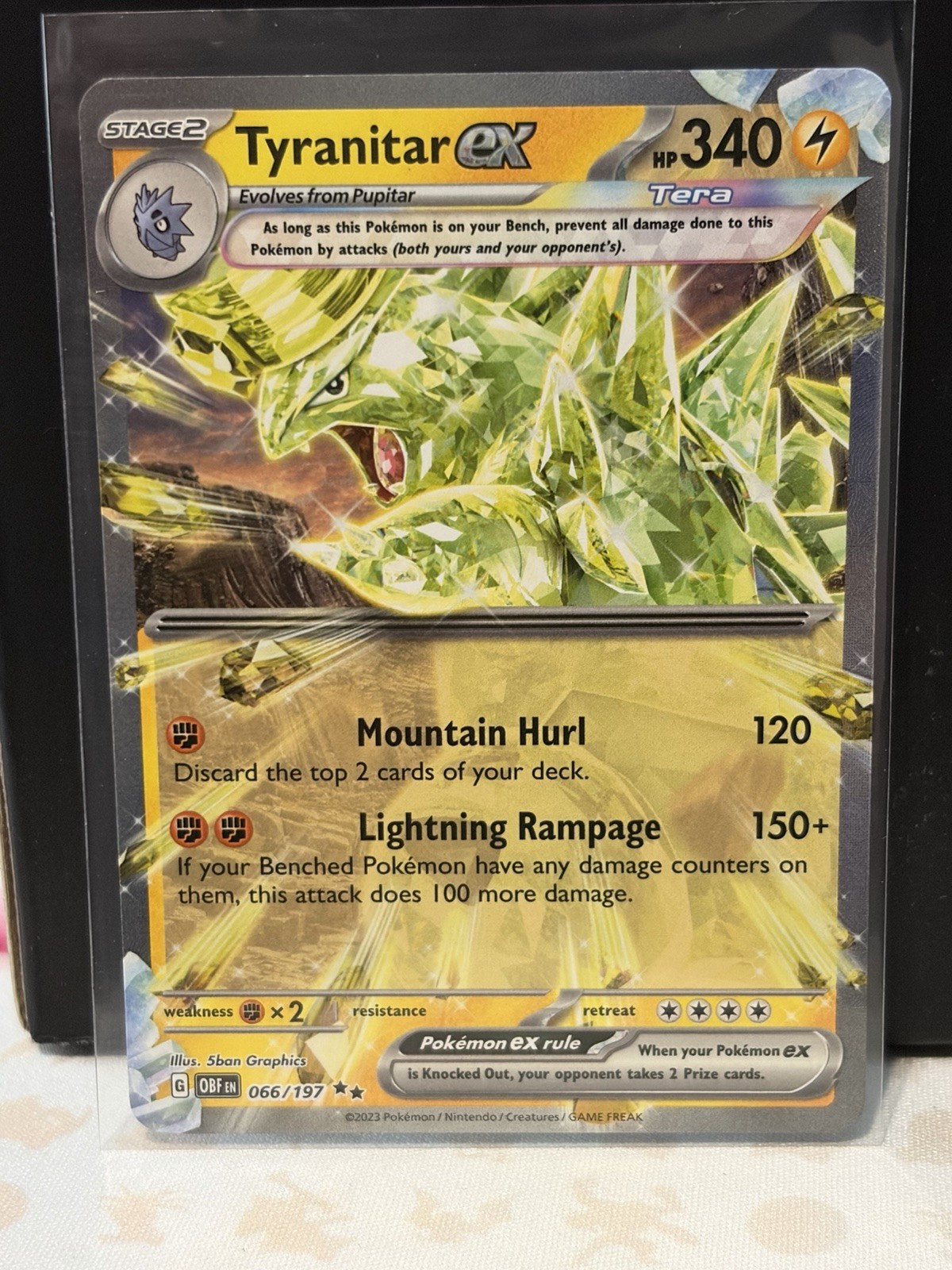 Tyranitar ex 66/197 Pokemon Obsidian Flames Double Rare Holo TCG Near Mint - NM