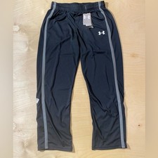 Under Armour Black and Gray Athletic Pants YXL OV