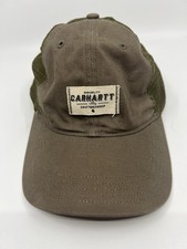 Carhartt Mesh Trucker Hat. Adjustable. Green. Cloth Emblem.