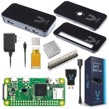 Essential Raspberry Pi Zero W Pack with Black Shell