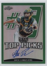 2019 Leaf Metal Draft Top Picks Green 7/10 Shea Langeliers #TP-SL1 Auto 4z8