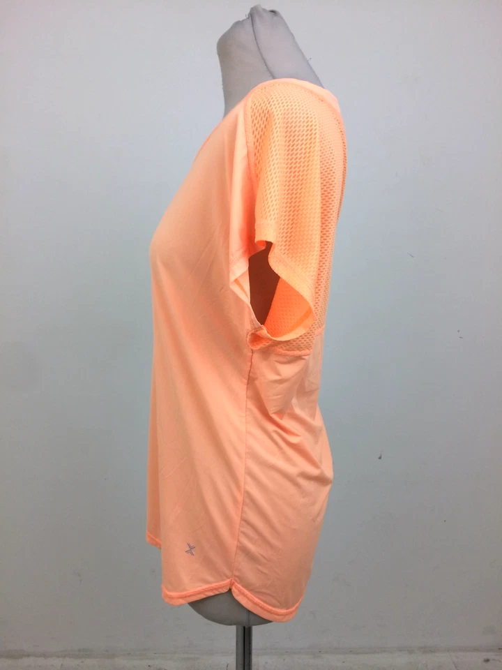 Camiseta deportiva para mujer Xersion talla S naranja cuello en V suéter elástico usada F1 Foto 3 de 4