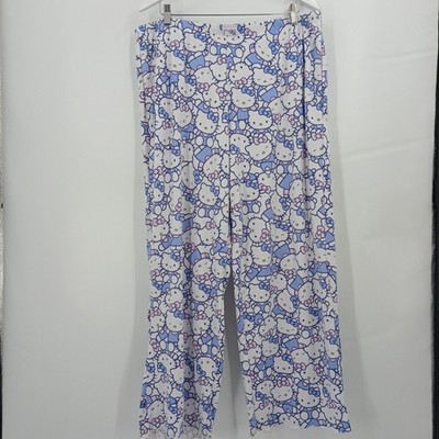 womens sanrio hello kitty size XL blue and pink pants pajama sleepwear casual 
