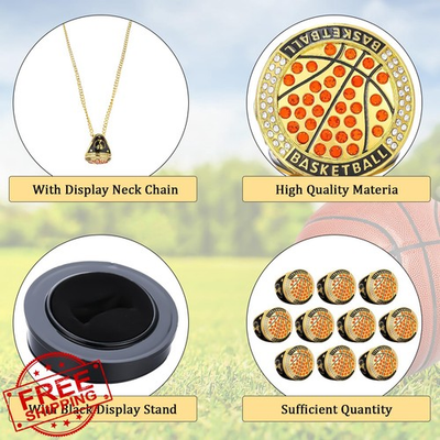 #ad #ad Highergo 10 Pcs MVP Trophy Rings Star Football Baseball Dancer $97.99