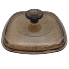 Vintage Pyrex A-7-C Amber Glass Lid 6.5" Vision Cookware Replacement Part