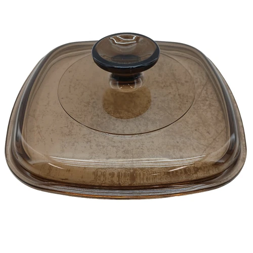 Vintage Pyrex A-7-C Amber Glass Lid 6.5" Vision Cookware Replacement Part