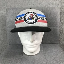 Mario Kart Hat Cap Snap Back Gray Black Mesh Trucker Patch Video Game Mens Gamer