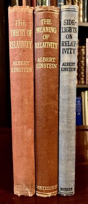 20er Jahre ALBERT EINSTEIN seltener kompletter Satz zur RELATIVITÄTSTHEORIE 3 x Bände