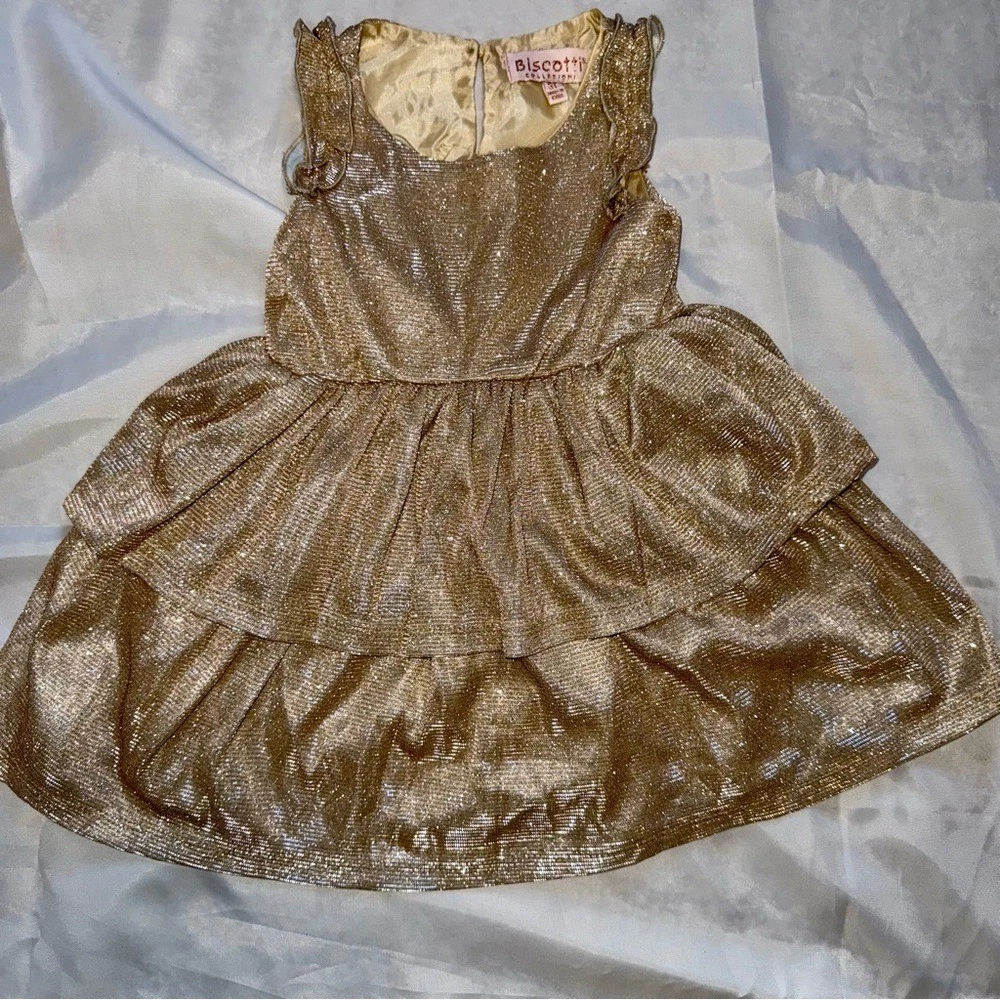 biscotti gold dress Embellished Feather Cap Sleeve Illusion Neck Trumpet Gown