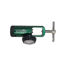 Sunset Brass Integral 50 PSI O2 Regulator, Flow: 0 15 L/Min  Model: RES043