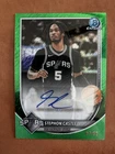 2025-26 Bowman Chrome Stephon Castle Green Shimmer Refractor Auto  97/99