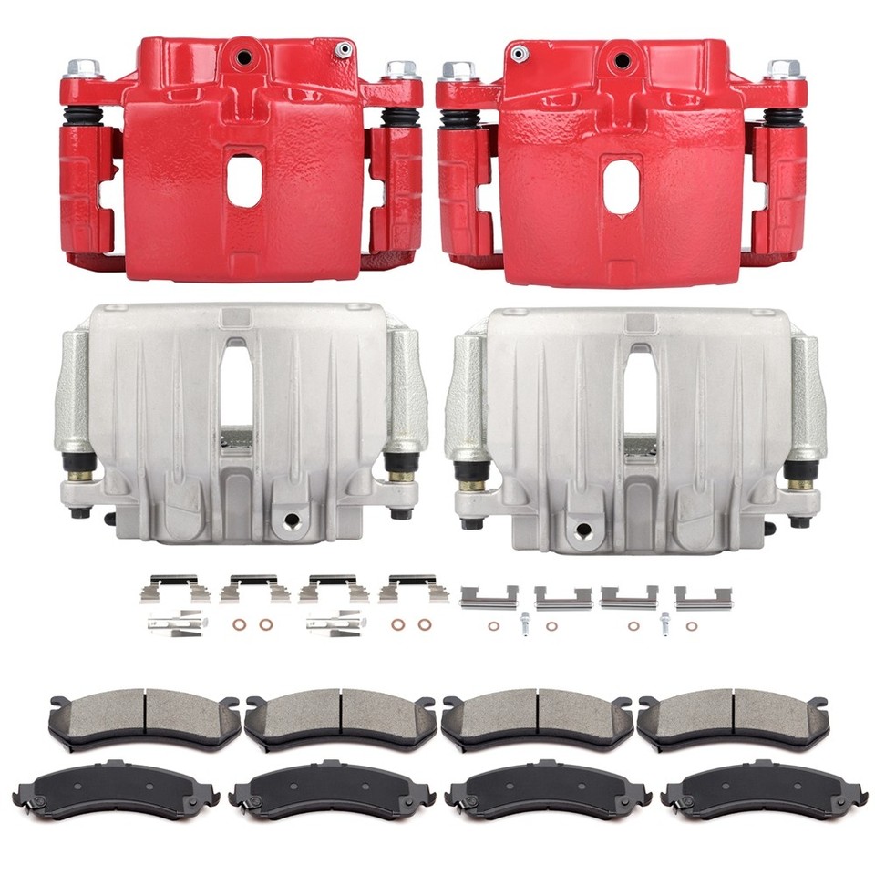 AutoShack Rear Brake Calipers & Ceramic Pads Kit For 2012-2016 Ford F-150 / Lobo - 6-Piece Set