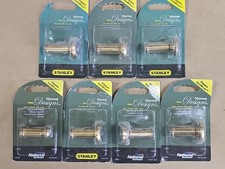 6 - Stanley 200-Degree Brass Door Viewer Peephole Glass Lens V805 N162-362