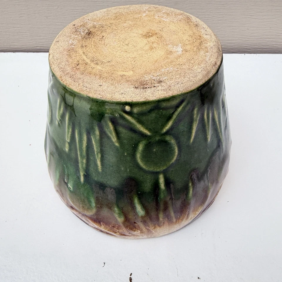 Vintage Robinson Ransbottom Pottery Sun and Moon Jardiniere Pot Planter 5” - Image 4 of 4