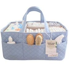 Baby Diaper Caddy Organizer, Quilted Nursery Storage Organizer for Newborn Es...