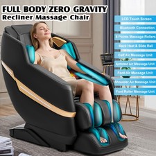 Full Body Zero Gravity Recliner Massage Chair 8 Points,Shiatsu,Heat,Foot Roller