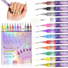 USA 12 Colors Nail Art Pens Set,Nail Art Mark...