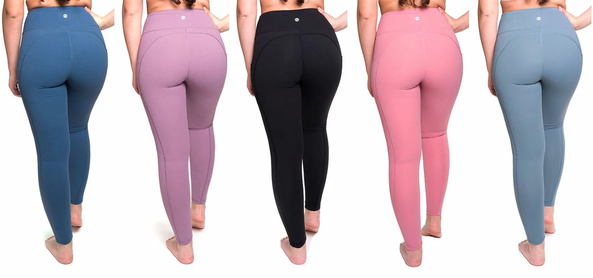 High Waist Women Leggings Yoga Pants Tummy Control Pockets 28