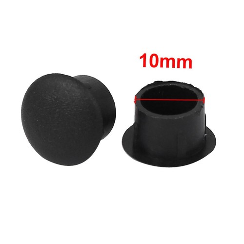 100 pièces en plastique noir couvre Vis à trou diamètre 10 mm - Picture 2 of 2