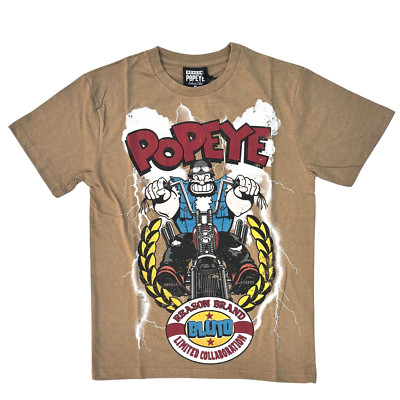 Reason Popeye T-Shirt Men s L, XL Brutus Biker Khaki Tee