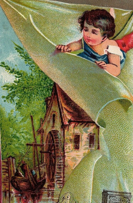 1880s Household & Domestic Sewing Machine G W Black W Gardner MA Watermill Child