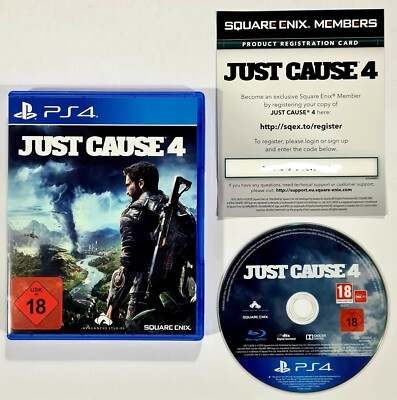  SONY PlayStation 4 JUST CAUSE 4 German Original Box Square Enix/Sandbox Open...