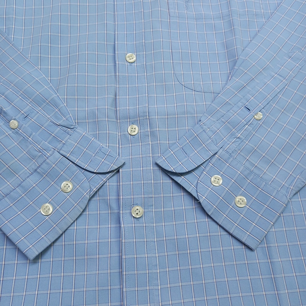 Vintage Yves Saint Laurent Dress Shirt Men's Pale Blue Stripe