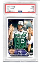 2023 Topps Series 1 C.J. Cron #63 Gold Mirror SSP Image Variation Psa 9