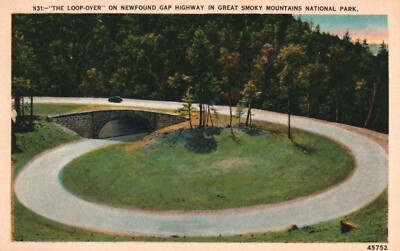 Postcard Loop-over Newfound Gap Highway in Great Smoky Mountain National Park