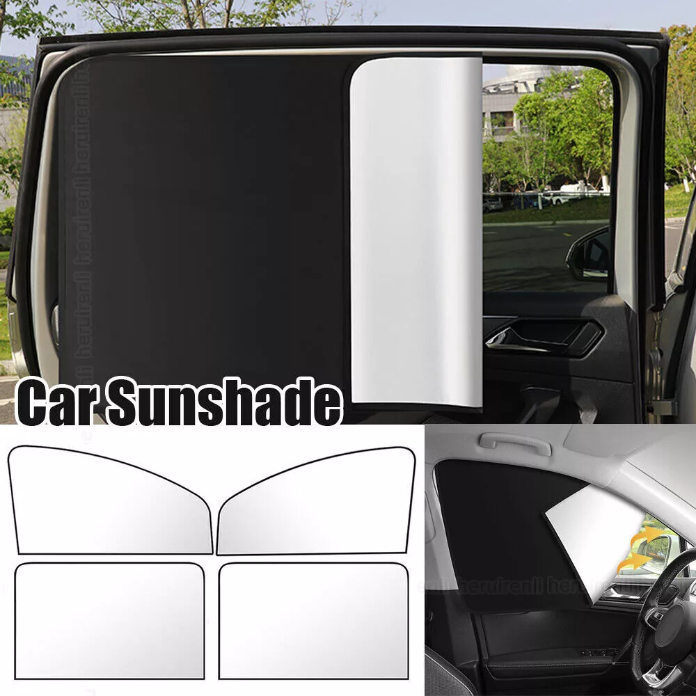 4pcs Car Side Window Sun Shades Blinds Universal Magnetic Privacy Curtains