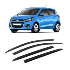 Smoke Window Visors Sun Rain Vent Guards Deflector 4pcs For Gm Chevy Spark 17-20