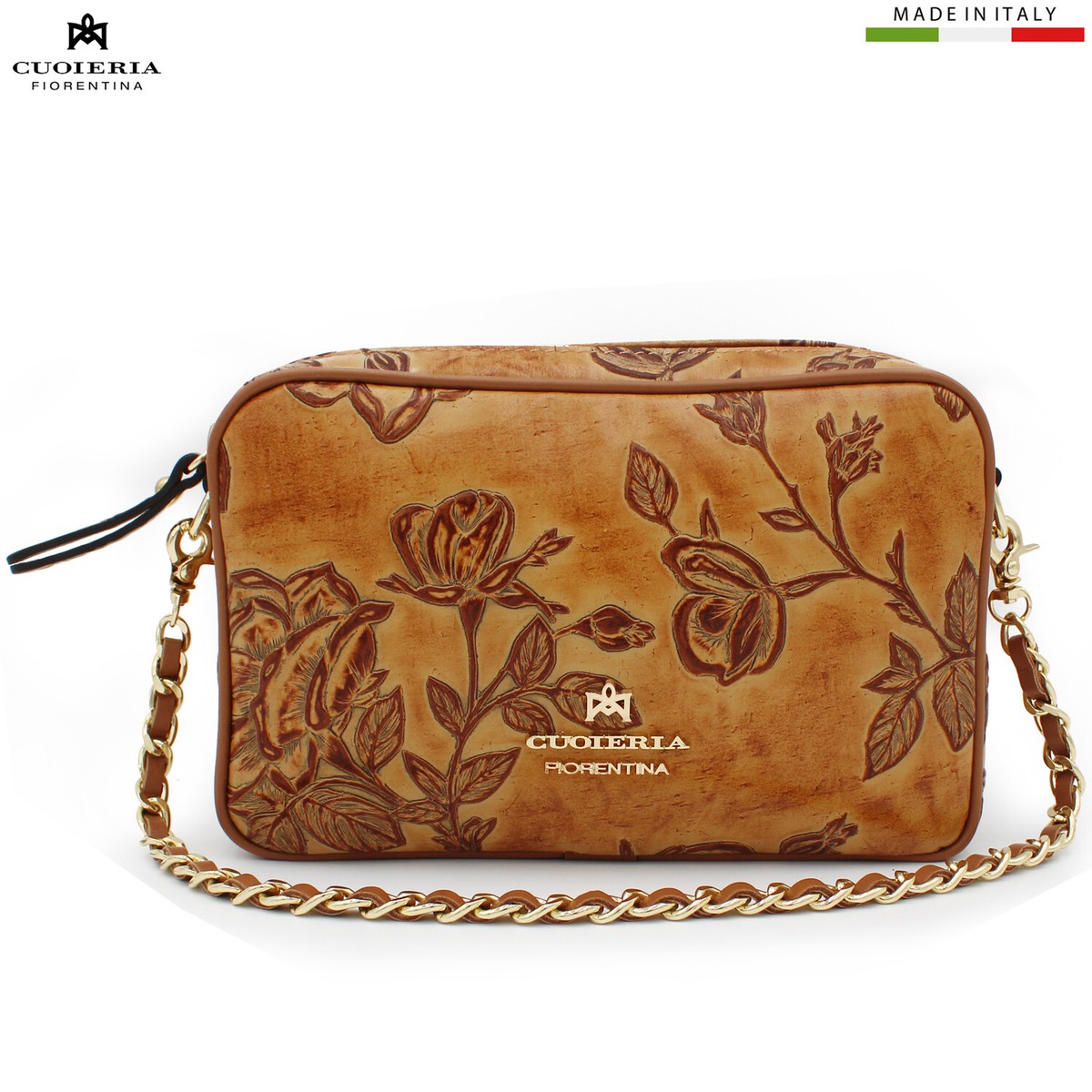 Cuoieria Fiorentina Tuscan Small tan leather crossbody bag purse