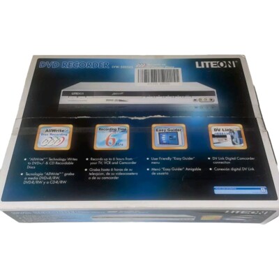 Lite-On LVW-5005XS DVD Recorder, NEW IN OPEN BOX w/ Remote, Cables, Papers