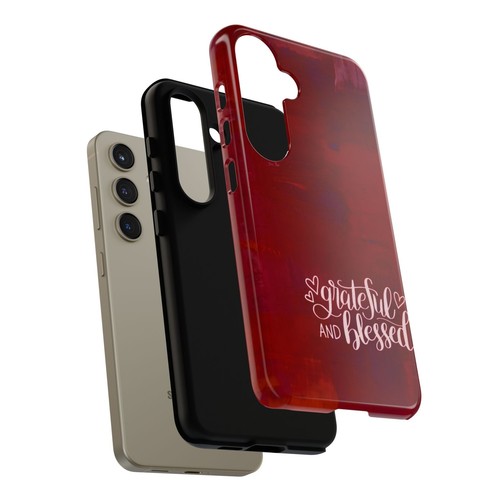 Red Tough Cases For iPhone, Galaxy, Pixel Grateful and Blessed - Picture 173 of 251