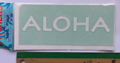 Hawaiian Stickers 7-Pack – White ALOHA Hawaii Island Vinyl Decals For Window